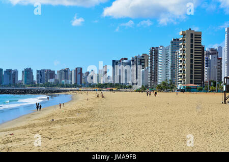 Blick auf Fortaleza Skyline, Ceara, Brasilien Stockfoto