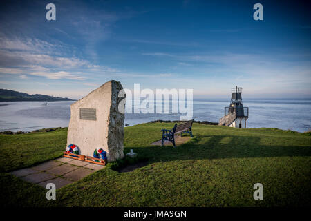 Portishead-Point Lighthouse auch bekannt als Battery Point Leuchtturm, Somerset, Großbritannien Stockfoto