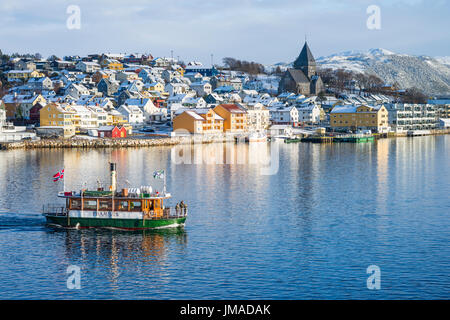 Nordlandet Kirche ist eine herausragende Funktion auf Nordlandet Insel, von der Hafenstadt Kristiansund, Norwegen. Stockfoto