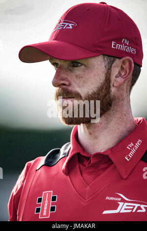 Leeds, Großbritannien. 26. Juli, 2017. Graham Clark (Durham Jets) während der Natwest T20 Blast Spiel zwischen Yorkshire Wikinger v Durham Jets am Mittwoch, den 26. Juli 2017. Foto von Mark P Doherty. Credit: Gefangen Light Fotografie begrenzt/Alamy leben Nachrichten Stockfoto