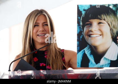 Los Angeles, Ca, USA. 26. Juli 2017. Jennifer Aniston auf die Zeremonie zu Ehren von Jason Bateman mit dem 2,616th Stern auf dem Hollywood Walk of Fame in Los Angeles, Kalifornien am 26. Juli 2017. Bildnachweis: Faye lernen/Medien Punch/Alamy Live-Nachrichten Stockfoto