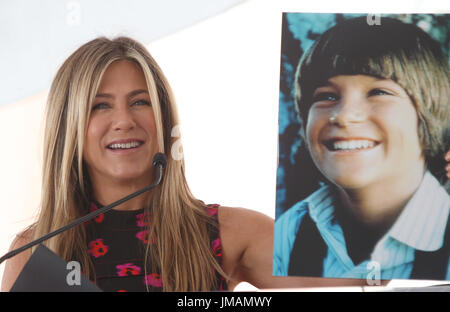 Los Angeles, Ca, USA. 26. Juli 2017. Jennifer Aniston auf die Zeremonie zu Ehren von Jason Bateman mit dem 2,616th Stern auf dem Hollywood Walk of Fame in Los Angeles, Kalifornien am 26. Juli 2017. Bildnachweis: Faye lernen/Medien Punch/Alamy Live-Nachrichten Stockfoto
