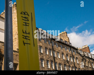 Edinburgh, Schottland, Großbritannien. 26. Juli, 2017. Die Nabe; Sitz der Edinburgh International Festival (EIF) auf der Royal Mile, High Street, Edinburgh Stockfoto