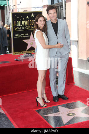 Hollywood, USA. Juli 2017. 26. Juli 2017 – Hollywood, Kalifornien – Amanda Anka, Jason Bateman. Mit Star Auf Dem Hollywood Walk Of Fame Geehrt. Foto: F. Sadou/Admedia Stockfoto