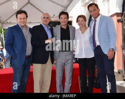 Los Angeles, USA. 26. Juli 2017. Jason Bateman Star 030 Jeffrey Tambor, Will Arnett Jason Bateman geehrt mit einem Stern auf dem Hollywood Walk of Fame in Los Angeles. 26. Juli 2017. Bildnachweis: Longifilis/USA/Alamy Live-Nachrichten Stockfoto