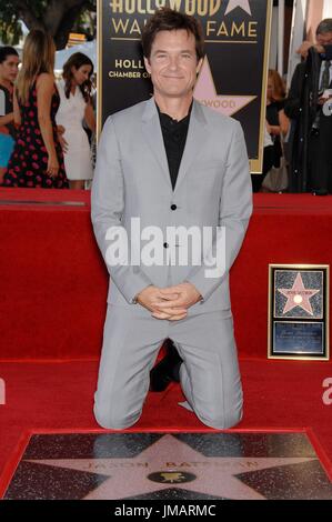 Los Angeles, CA, USA. 26. Juli 2017. Jason Bateman bei der Induktion Zeremonie für Stern auf dem Hollywood Walk of Fame für Jason Bateman, Hollywood Boulevard, Los Angeles, CA 26. Juli 2017. Bildnachweis: Michael Germana/Everett Collection/Alamy Live-Nachrichten Stockfoto