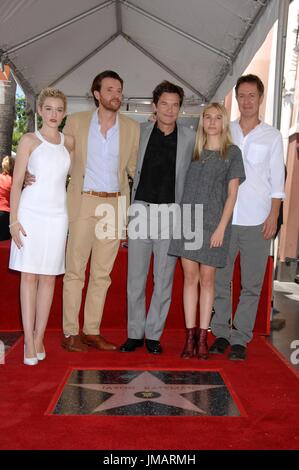 Los Angeles, CA, USA. 26. Juli 2017. Jason Bateman bei der Induktion Zeremonie für Stern auf dem Hollywood Walk of Fame für Jason Bateman, Hollywood Boulevard, Los Angeles, CA 26. Juli 2017. Bildnachweis: Michael Germana/Everett Collection/Alamy Live-Nachrichten Stockfoto