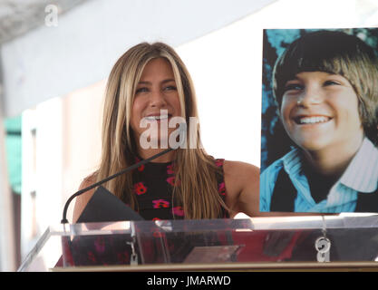 Hollywood, USA. 26. Juli 2017. Jennifer Aniston bei Jason Bateman mit Stern auf dem Hollywood Walk Of Fame geehrt. Bildnachweis: F. lernen/AdMedia/ZUMA Draht/Alamy Live-Nachrichten Stockfoto