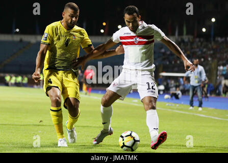 26. Juli 2017 - Kairo, Kairo, Ägypten - Ägypten Zamalek und Lebanonâ€™ s Al Ahed konkurrieren während arabische Clubmeisterschaft in Kairo am 26. Juli 2017 (Credit-Bild: © Amr Sayed/APA Bilder über ZUMA Draht) Stockfoto