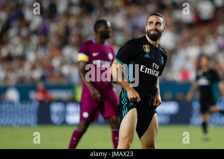 Daniel Carvajal Ramos (2) Real Madrid Spieler. INTERNATIONAL CHAMPIONS CUP zwischen Manchester City Vs Real Madrid Spiel freundlich auf der Los Angeles Memorial Coliseum (Los Angeles), Kalifornien, USA, 27. Juli 2017. Stockfoto