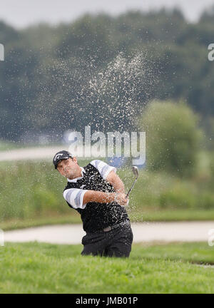 Winsen Luhe, Deutschland der. 27. Juli 2017.  Patrick Reed von den USA in Aktion in der ersten Runde der Herren Einzelbewerb auf der Europäischen Tour-PGA-Championship in Winsen eine der Luhe, Deutschland, 27. Juli 2017. Foto: Georg Wendt/Dpa/Alamy Live News Stockfoto