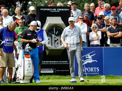 Winsen Luhe, Deutschland der. 27. Juli 2017.  Jimmy Walker aus den USA in Aktion in der ersten Runde der Herren Einzelbewerb auf der Europäischen Tour-PGA-Championship in Winsen eine der Luhe, Deutschland, 27. Juli 2017. Foto: Georg Wendt/Dpa/Alamy Live News Stockfoto