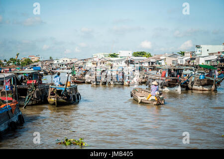 Mekong schwimmenden Markt Stockfoto