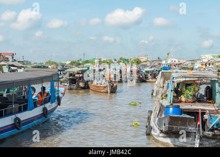 Mekong schwimmenden Markt Stockfoto