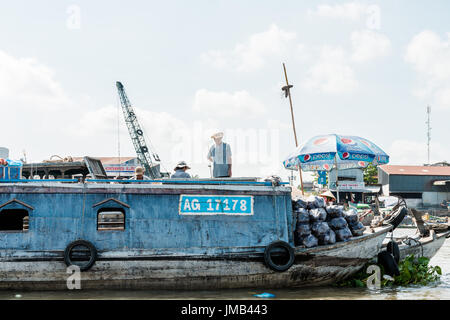 Mekong schwimmenden Markt Stockfoto