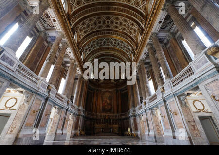 Die Pfälzer Kapelle im königlichen Palast von Caserta, Kampanien, Italien Stockfoto