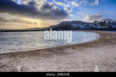 Playa Flamingo Strand auf Lanzarote Stockfoto