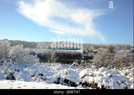 Der Fluss Ely an Leckwith. Stockfoto