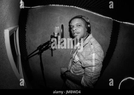 Dr. Dre son Curtis Young aka Hood Surgeon exklusives Studio-Portrait Los Angeles. Stockfoto