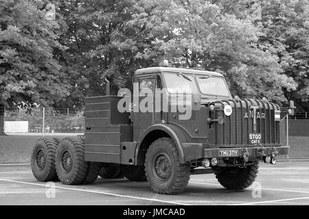 26thJuly 2017 - britische Armee Thronycroft Mighty Antar MkII, eine restaurierte Fassung auf dem Parkplatz REME Museum. Stockfoto