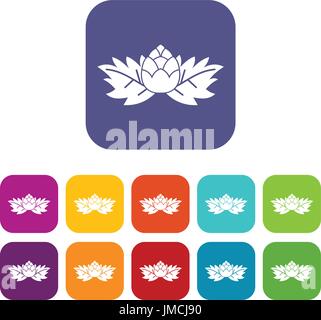 Hopfen Icons set Stock Vektor