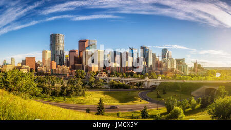 Die Skyline der Stadt von Calgary, Alberta, Kanada. Stockfoto