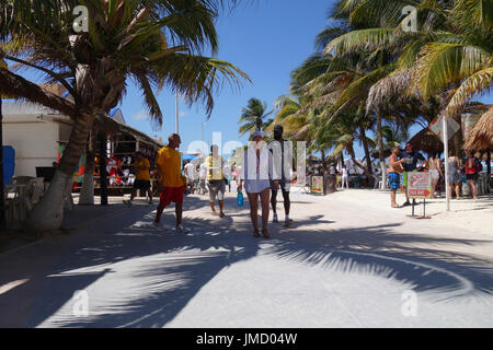 Straßenszene, Mahahual Strand, Hafen Costa Maya, Mexiko Stockfoto