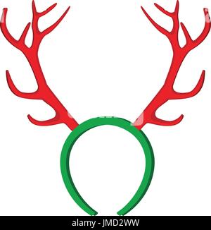 Rentier-Maske. Lustige Weihnachten Rentier Hörner Vektor-Illustration. Stock Vektor