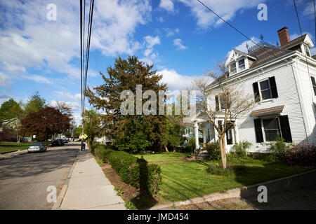 Savin Hill Avenue wohlhabenden viktorianischen Wohngegend Boston USA Stockfoto