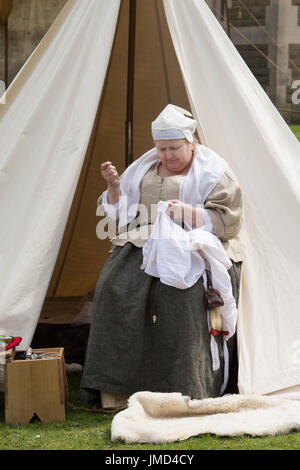 Englischer Bürgerkrieg Re-enactment in Newark-on-Trent Schloss Stockfoto