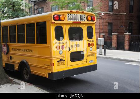 Schulbus in New York City Stockfoto
