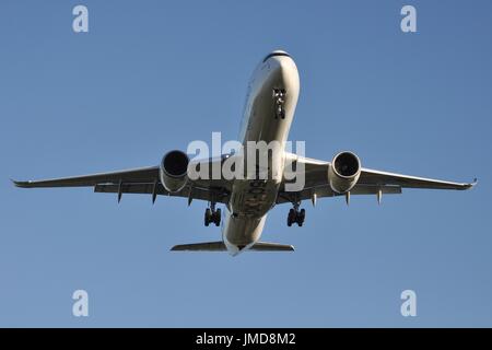 AIRBUS A350-1000 auf TESTFLUG Stockfoto