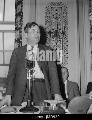 Wendell Willkie, Soon-to-be republikanische Kandidat für das Präsidentenamt, Adressierung National Press Club, Washington DC, USA, Harris & Ewing, Juni 1940 Stockfoto