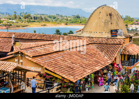 Los Santos, Kolumbien - 12. Februar 2017: Mercado Campesino de Acuarela in Los Santos Santander in Kolumbien Südamerika Stockfoto