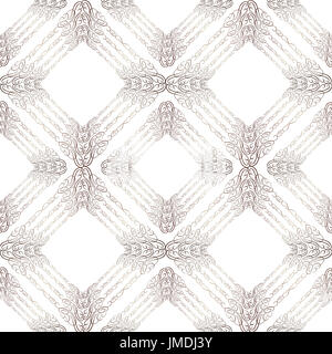 Abstrakte orientalische quadratische Ornament.  Arabische geometrische Linie nahtlose Wirbelmuster. Stockfoto