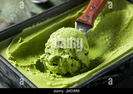 Hausgemachte Grean Tee Matcha Eis verzehrfertige Stockfoto