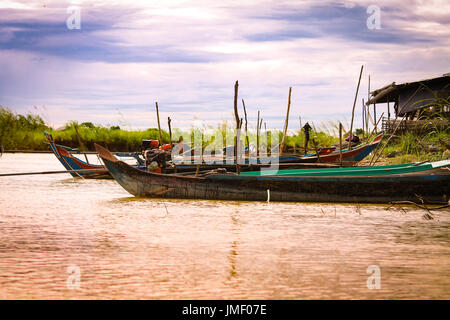 Koh Chiveang schwimmende Dorf Stockfoto