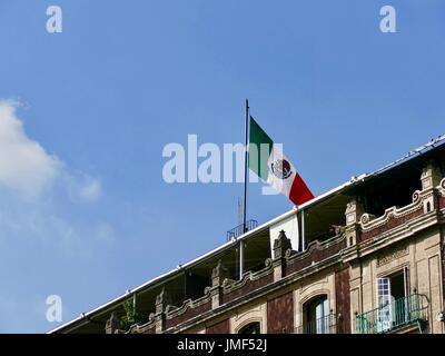 Mexiko-Stadt Mexiko Nationalpalast Flagge vizekönigliche ...