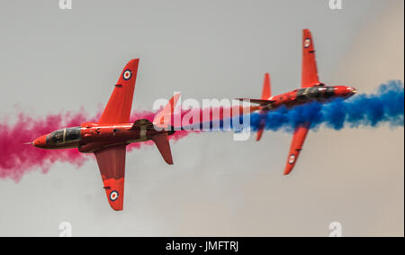 Royal Air Force Red Arrows anzeigen Team Stockfoto