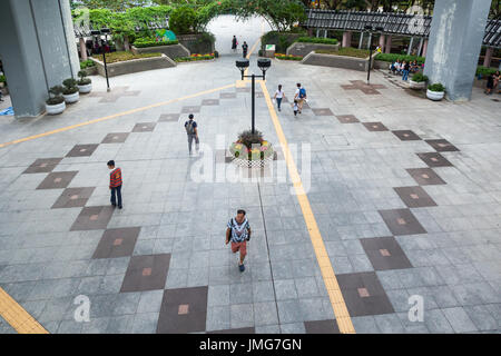 HONG KONG - 22. Oktober 2016: Park im Wohnviertel von Hong Kong Island China Stockfoto