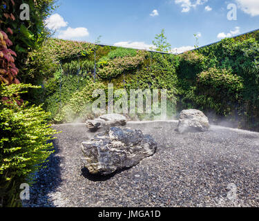 Berlin, Marzahn. Gärten der Welt Botanischer Garten, Gärten der Welt, Promenade Aqautica Wasser Gärten Stockfoto