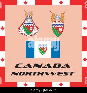 Offiziellen staatlichen Elemente des Kanada - Nordwest Stock Vektor
