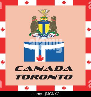 Offiziellen staatlichen Elemente des Kanada - Toronto Stock Vektor