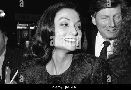 Shakira Caine, Ex-Model und Ehefrau des britischen Schauspieler Michael Caine, besucht ein Promi-Event in London, England am 27. Februar 1990. Stockfoto