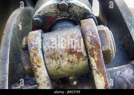 Hydraulische auf einer Logging-Maschine Stockfoto