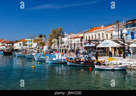 Hafen von Pythagorion auf der Insel Samos, Griechenland. Stockfoto