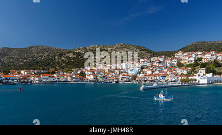 Hafen von Pythagorion auf der Insel Samos, Griechenland. Stockfoto