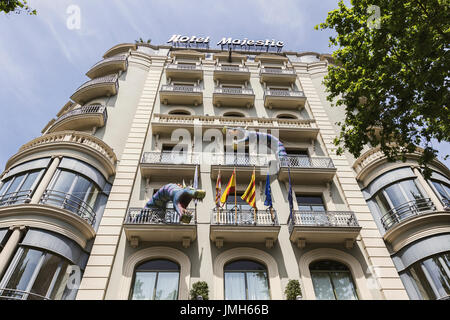 Barcelona, Spanien. Hotel Majestic am Passeig de Gracia.April 23, 2017 Spanien Stockfoto