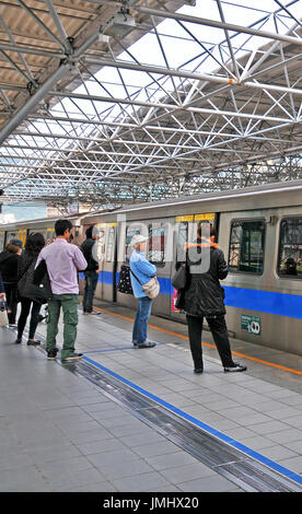 Die Metro Beitou Station Taipeh Stockfoto