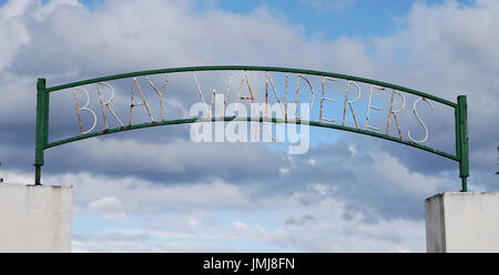 Einen allgemeinen Überblick über The Carlisle Grounds, Heimat von Bray Wanderers Fußballverein. PRESSEVERBAND Foto.  Bild Datum: Donnerstag, 27. Juli 2017.  Bray Wanderers Vorsitzenden Gerry Mulvey kürzlich eine Erklärung, die Benennung von Wicklow County Council als "Nordkorea von Irland für die Wirtschaft" veröffentlicht. Vgl. PA Geschichte Fußball Bray. Bildnachweis sollte lauten: Niall Carson/PA Wire Stockfoto